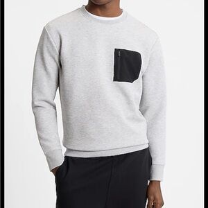 Express Men's Classic Gray Crewneck Sweater